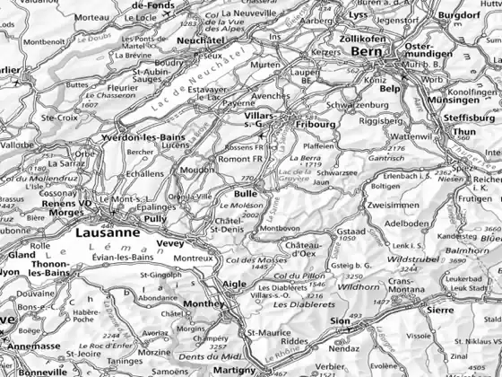 Map showing the d-side solutions office in Bulle, Switzerland